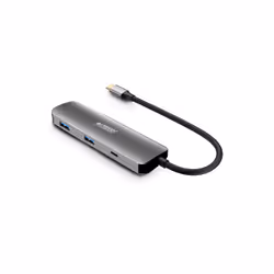 Urban Factory MHC40UF, Avec fil, USB 3.2 Gen 1 (3.1 Gen 1) Type-C, 100 W, Gris, Sideral Grey, 5 Gbit/s