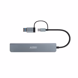 Urban Factory MHC70UF station d'accueil Avec fil USB 3.2 Gen 1 (3.1 Gen 1) Type-A + Type-C Gris