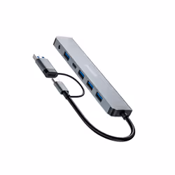 Urban Factory MHC70UF station d'accueil Avec fil USB 3.2 Gen 1 (3.1 Gen 1) Type-A + Type-C Gris