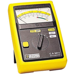 Testeur d'isolation Chauvin Arnoux Ca6511, 500V, 500V ( Prix pour 1 )