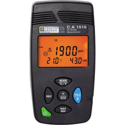 Appareil de mesure du dioxyde de carbone Chauvin Arnoux c.a 1510 schwarz 0 - 5000 ppm avec fonction enregistreur de données X889341