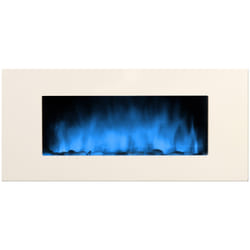 Chemin'arte - cheminée électrique 2000w avec télécommande blanc - white loft xxl