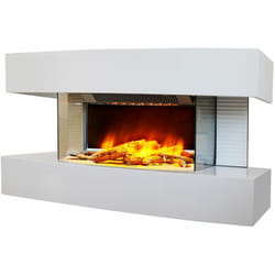 Chemin'arte - Cheminée électrique 2000w blanc lounge medium blanc