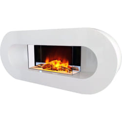 Cheminée électrique 2000w blanc Chemin'arte ovalia