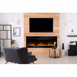 Description générale Cette cheminée électrique encastrable Eliysee XXL crée une ambiance chaleureuse et conviviale avec son e ...