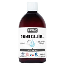 Nutrivie Argent Colloïdal 20 ppm 100% Naturel 500 ml