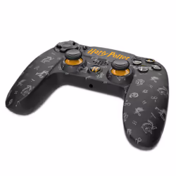 Freaks and Geeks Manette Noire Sans Fil pour PS4 Avec Prise Jack pour casque et boutons lumineux – Harry Potter