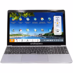 Pack PC Portable Ordissimo Lucie3 15,6" Intel® Pentium N5030 4 Go RAM 128 Go SSD Gris + souris ergonomique + pochette de tran ...