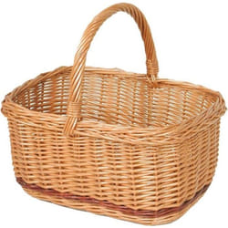 Panier hollandais rectangulaire en osier buff