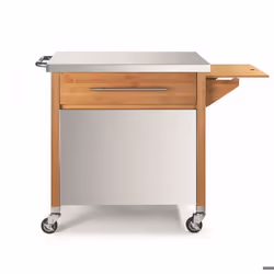 Dm creation - chariot pour plancha bois/inox - 00231n