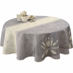 Nappe anti-tache ronde 160 cm Lotus Blanc