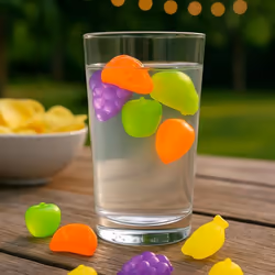 Glaçons réutilisables - Lot de 20 - Fruits colorés - Sans dilution - Écologiques - Pratiques