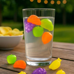 Glaçons réutilisables - Lot de 20 - Fruits colorés - Sans dilution - Écologiques - Pratiques