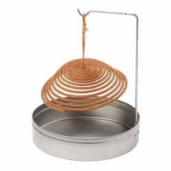 Encens Citronnelle Anti Moustique en Spirale avec son Support Inox et Boîte Métallique pour Extérieur Jardin Terrasse - Pack  ...