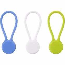 Lot de 3 Attaches de Câble Magnétiques en Silicone Réutilisables pour Bureau et Maison