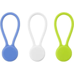 Lot de 3 Attaches de Câble Magnétiques en Silicone Réutilisables pour Bureau et Maison