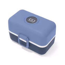 MONBENTO - Lunch Box Enfant - Boîte Repas et/ou Goûter 3 Compartiments - Idéal Ecole/Parc - Sans BPA - MB Tresor bleu Infinit ...