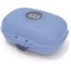 MONBENTO - Boîte à Goûter Snack Box Hermétique - Idéal Pour Ecole ou Parc - MB Gram bleu Infinity