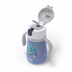 monbento MB Stram, 360 ml, Utilisation quotidienne, Bleu, Polyester, Polypropylène (PP), Silicone, Tritan, 12 h, Bouchon à cl ...