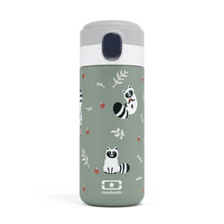 MONBENTO - Gourde Isotherme - Petite Gourde Hermétique 360ml - Garde au Chaud/Froid jusquà 12h - MB Pop Vert Raccoon