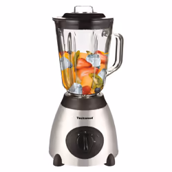 Techwood TBLI-360, Mélangeur de table, 1,5 L, Fonction d'impulsion, 500 W, Noir, Acier inoxydable