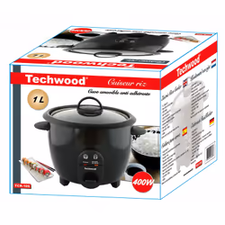 Techwood TCR-106 cuiseur à riz 1 L 400 W Noir