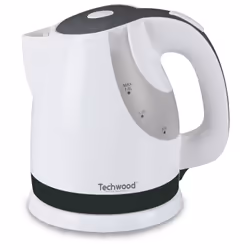 Techwood TB-1626, 1,6 L, 2200 W, Noir, Blanc, Thermostat réglable, Indicateur de niveau d'eau, Sans fil