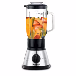 Techwood TBLI-410, Mélangeur de table, 1 L, Fonction d'impulsion, 400 W, Noir, Acier inoxydable