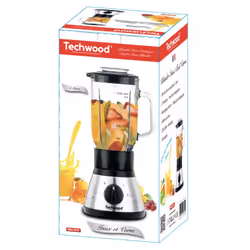 Techwood TBLI-410 blender 1 L Mélangeur de table 400 W Noir, Acier inoxydable