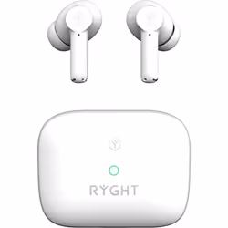 Ryght Écouteurs Sans Fil avec Étui de Charge Jumo ANC Blanc