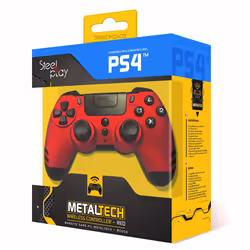 Steelplay Metaltech Noir, Rouge Manette de jeu Analogique/Numérique PC, PlayStation 4, Playstation 3