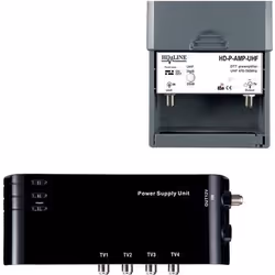 Kit préamplificateur HD-LINE 4/1 TV + alimentation pour antenne terrestre TNT