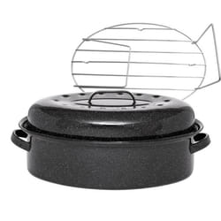 Graniteware - Cocotte Roaster en acier émaillé + grille inox – Grand format