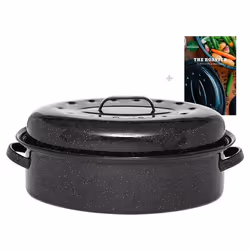 Graniteware - Cocotte Roaster en acier émaillé + Livre de recette – Grand format