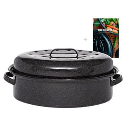 Graniteware - Cocotte Roaster en acier émaillé + Livre de recette – Grand format
