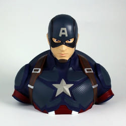 Figurine - MARVEL - Captain America - Tirelire buste 20cm - Multicolore - PVC - Adulte