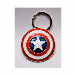 Semic Distribution Captain America shield, Porte-clés, Bleu, Rouge, Blanc, Métal, 50 mm, 1 pièce(s)