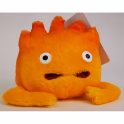 Peluche - STUDIO GHIBLI - Calcifer - 10 x 12 x 7 cm - Produit Officiel - Univers Le Château Ambulant