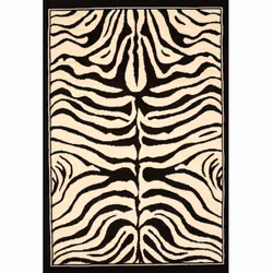 Description générale Le tapis salon 160x225 tissé noir avec motif animaux AF1 ZEBRO est un choix idéal pour embellir votre in ...
