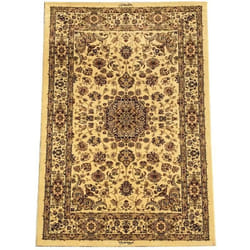 Tapis oriental 120x170 rectangle beige tissé motif ancestral JOKE