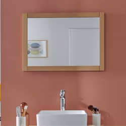 Miroir rectangulaire en chêne réversible 50x70cm