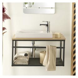 Meuble lave-mains WILO grande largeur avec vasque résine 60cm