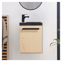 Ensemble lave-mains suspendu NEVADA avec robinet noir
