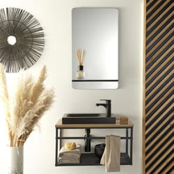 Ensemble lave-mains WILO grande largeur avec robinet et miroir 60cm