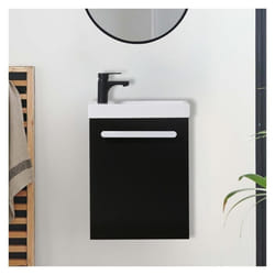 Ensemble lave-mains suspendu NEVADA avec robinet noir
