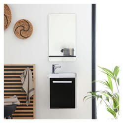 Ensemble lave-mains suspendu NEVADA avec robinet et miroir