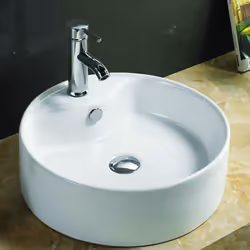Description générale Découvrez la vasque pour salle de bain ronde Star en céramique blanche, alliant sobriété et élégance. Ce ...