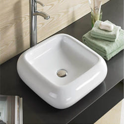 Rue Du Bain - Vasque pour salle de bain Carrée - Céramique - 46x46 cm - Care