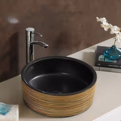 La vasque ronde Soon en céramique est une vasque pour salle de bain de 41 cm de diamètre et de 15 cm de hauteur dans les tons ...