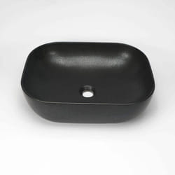 Vasque pour salle de bain Rectangulaire - Céramique Noir Mat - 49x39 cm - Maze